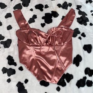 Pink corset top. Size Medium but fits like a small